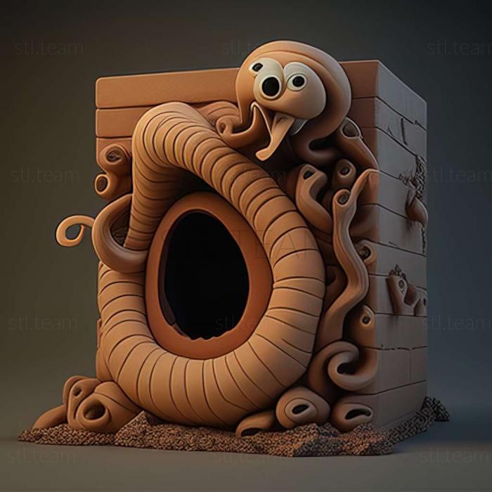 3D model Worms 2 game (STL)